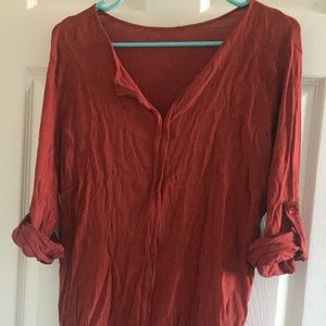 Orange 3/4 sleeve top